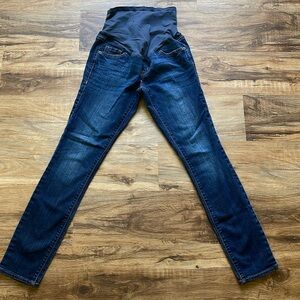 2✨Maternity Full Belly Panel Jeans, Dark Wash